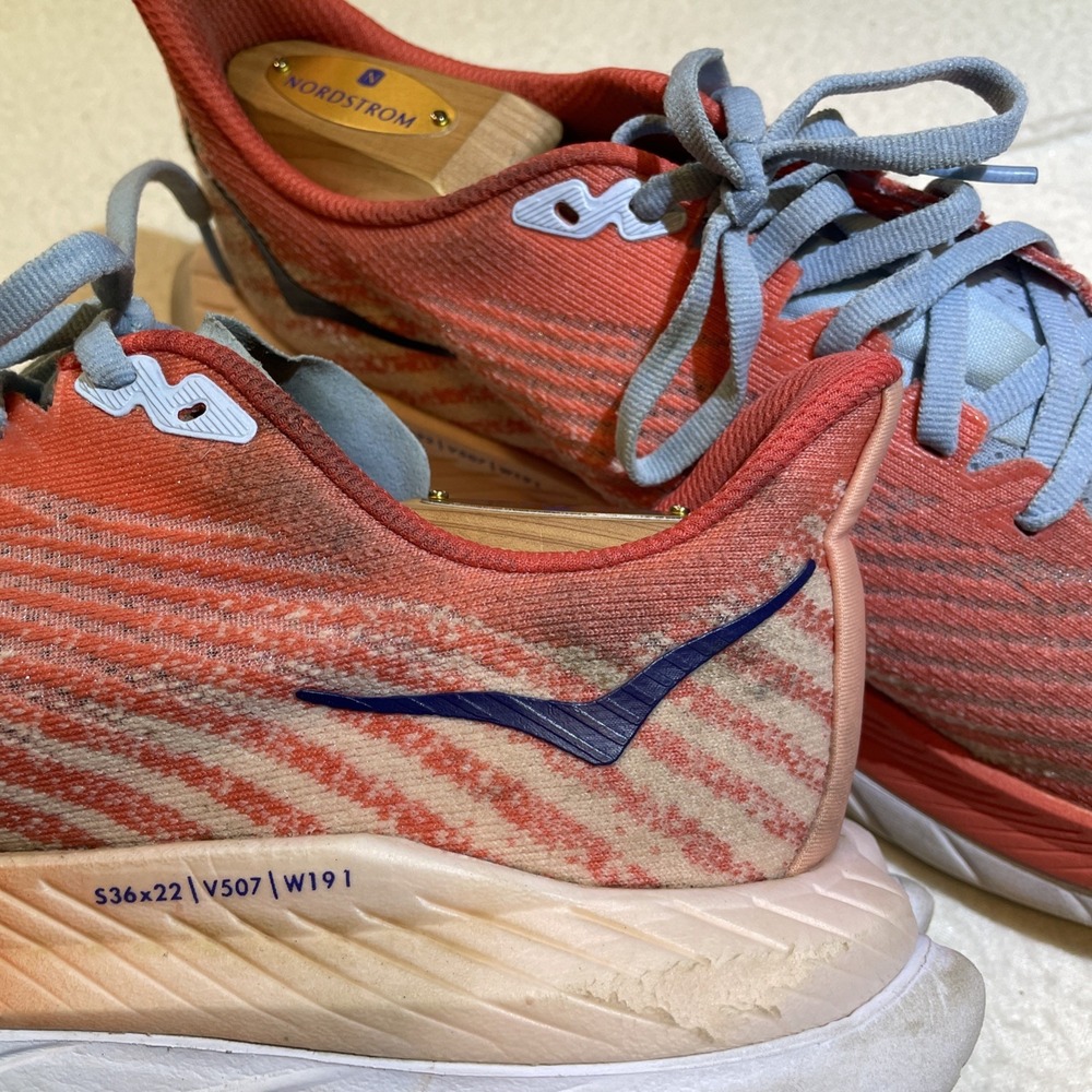 Hoka One One Mach 5 Shoes Women's Size 8.5B Orange Running Training‎ Comfort - Picture 6 of 10